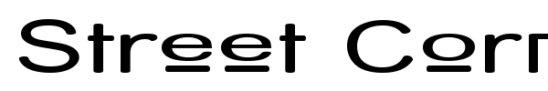 Street Corner font preview